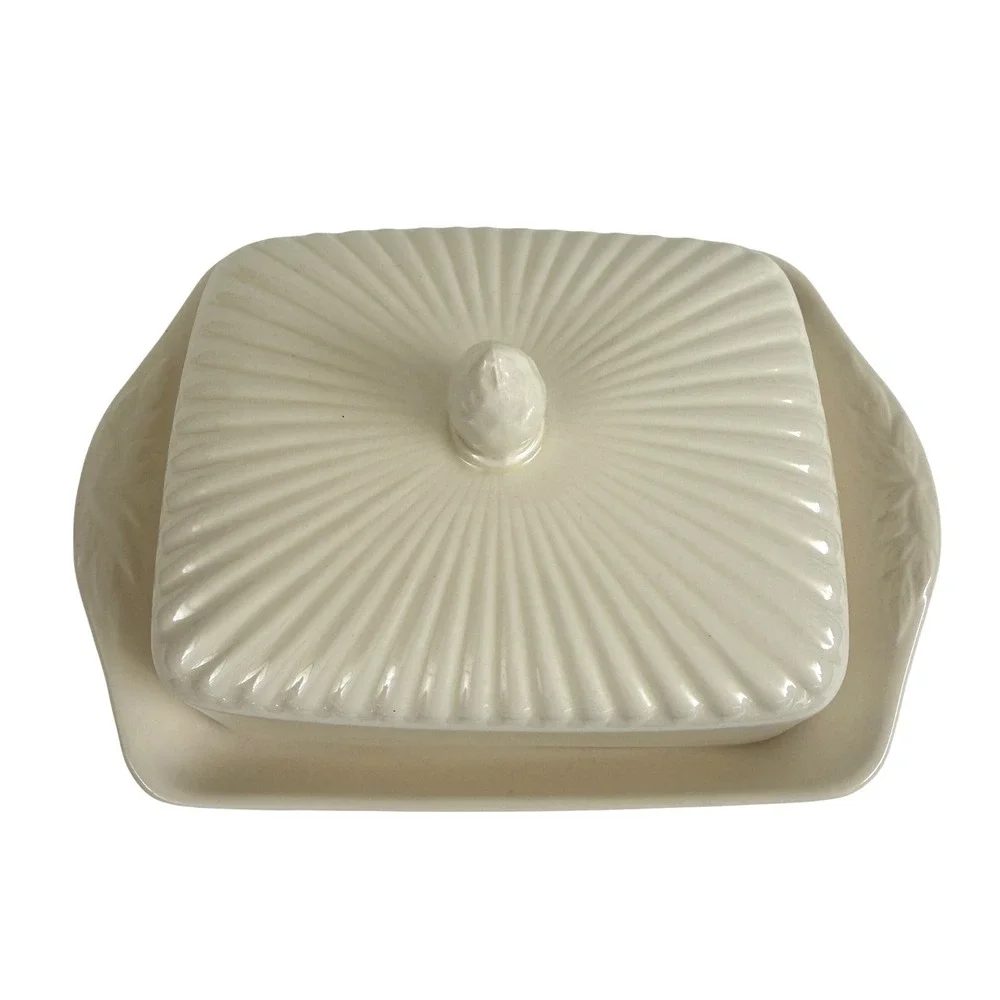 Wedgwood Edme Butter Dish‎ Creamware England Covered Butter Keeper Dish
